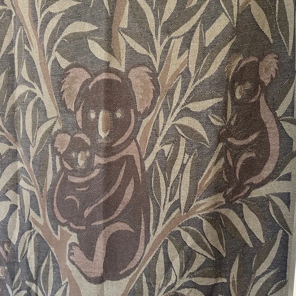 Koalas in Gum Tree Queen + Joey Loom Weave Organic Cotton 84” 2 Side Khaki
